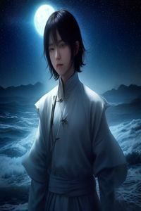 一部4k影视平台热门科幻电影的竖版海报，蓝黑色星际背景配合主角剪影，视觉冲击力强